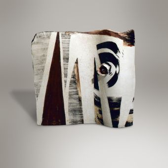 Vlak / scherm / schets - 40 x 45 x 6 cm - 1990 - Slab / screen / sketch